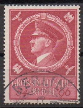 Michel Nr. 887, Adolf Hitler gestempelt.